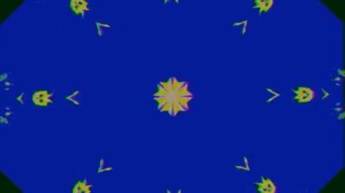 Fraktallar mandalaya dönüştürülüyor, soyut gösteriler için canlı parçacıklar.