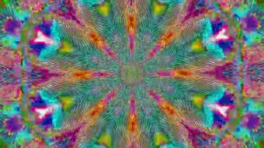 Gelecekçi geometrik kaleydoskop, çok renkli animasyon.