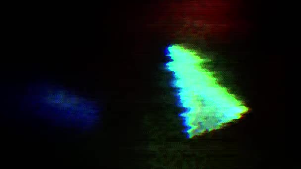 デジタルサイケデリックなネオン未来的な虹色の背景. — ストック動画