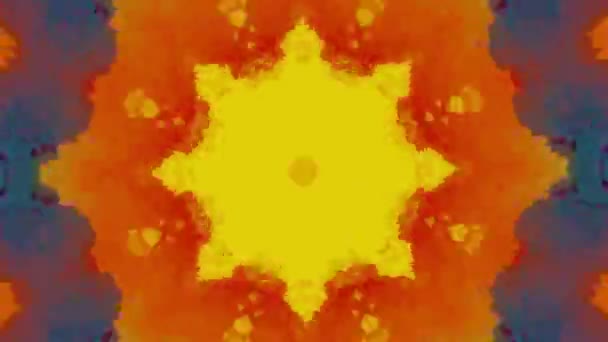 Mandala geométrico psicodélico, partículas iridiscentes para la meditación muestra. — Vídeos de Stock