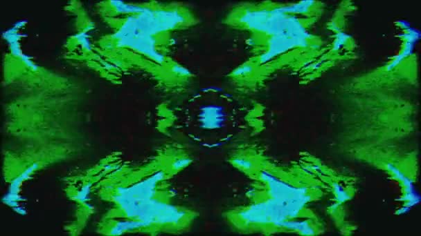 Abstraktní zrcadlené psychedelické dynamické nostalgické iridescent pozadí. — Stock video