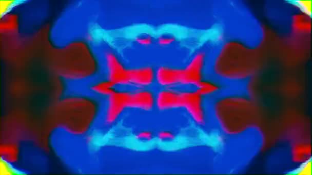 Fondo holográfico nostálgico geométrico psicodélico de color mixto. — Vídeos de Stock