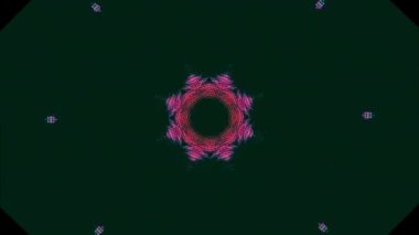 Psikedelik parlak kaleydoskop, kulüp için canlı parçacıklar.