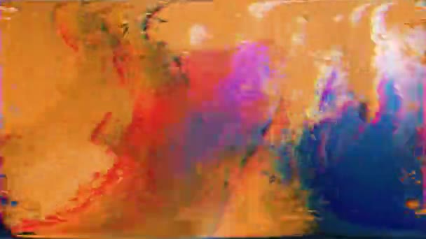 Разноцветный элегантный неоновый киберпанк радужный фон. — стоковое видео