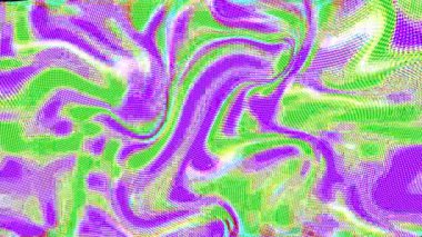 Çok renkli ışık sızıntıları var. Eski hasarlı bilgisayar efekti, psikedelik bilgisayar grafiği.