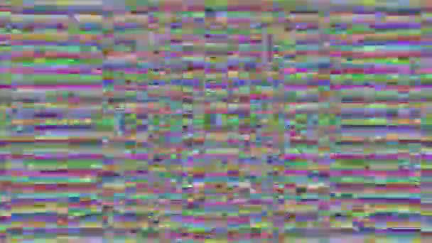 Abstrakcyjne przemiany polichromu. Zła imitacja telewizji, animacja generowana komputerowo. — Wideo stockowe