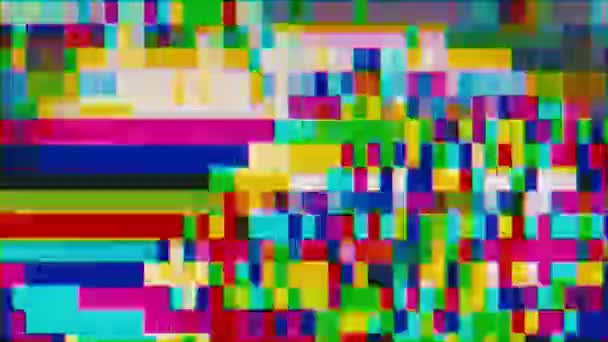 Pixelated dIfferent colorato geometrico sci-fi moda iridescente sfondo. — Video Stock