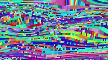 Zarif geometrik pikselleştirilmiş sanal punk arkaplanı dönüştürülüyor. 