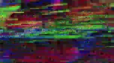 Sıradan veri hatası pikselli neon siberpunk holografik arka plan.
