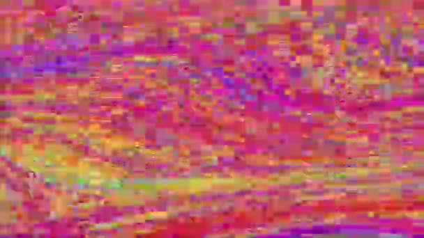 Vibrante glitch dei dati lampeggiante sfondo olografico sci-fi. — Video Stock