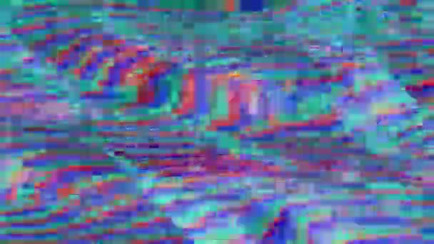Trendy psichedelico neon futuristico sfondo iridescente. Imitazione GPU rotta per il tuo video. — Video Stock