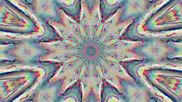 Fantastické hypnotizující pozadí, chaoticky se měnící kaleidoskop. — Stock video