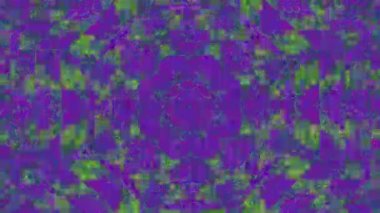 Psikedelik çiçekli kaleydoskop, soğuk ve sıcak renk paleti karışımı..