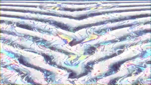 Μικτή χρωματισμένα δεδομένα δυσλειτουργία δυναμική νοσταλγική shimmering φόντο. — Αρχείο Βίντεο