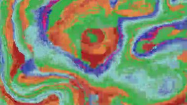 Soyut kötü televizyon taklidi, yanardöner arka plan. Gerçeküstü etki. 