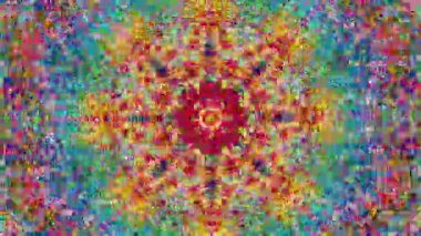 Psikedelik fraktallar kaleydoskop, soyut projeler için canlı animasyon.