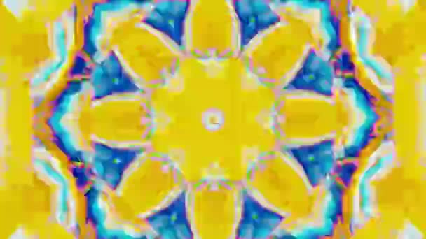 Caleidoscópio fractal psicodélico, partículas em relevo para projeto de ioga. — Vídeo de Stock