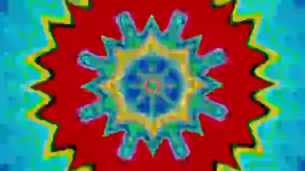 Mandala géométrique psychédélique, gaufrage graphique de mouvement pour les spectacles de yoga. — Video