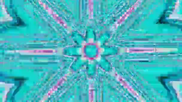 Fraktales Mandala transformieren, bunte Elemente für Meditationsvideos. — Stockvideo