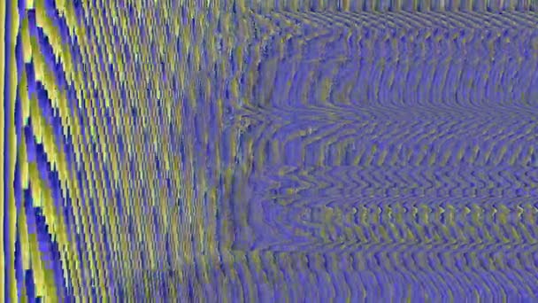 Smíšené barevné chybové údaje geometrické cyberpunk třpytivé pozadí. — Stock video