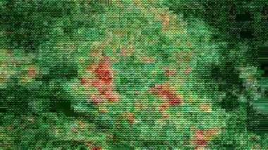 Gerçeküstü bir arıza parlak dokusu var. Bozuk TV konsepti.