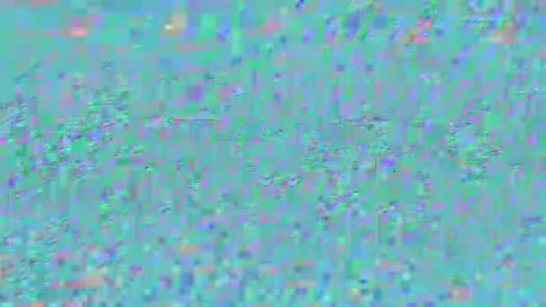 Moderno glitch di dati lampeggiante sfondo olografico futuristico. — Video Stock