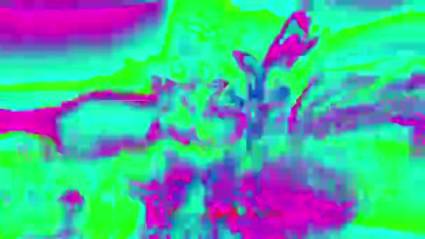 Multicolorido vintage sci-fi sonhador fundo iridescente. Cores violeta, azul e verde. — Vídeo de Stock