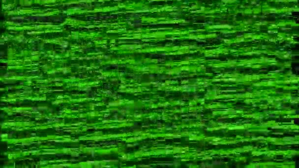 Преобразование зеленого цвета модного неонового ностальгического голографического фона. — стоковое видео