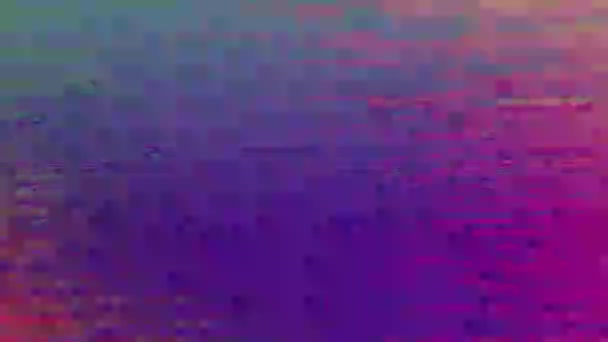 Colorido neon glitched cyberpunk moda brilhante fundo. — Vídeo de Stock