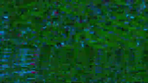 Casual gegevens glitch neon futuristische holografische achtergrond. — Stockvideo