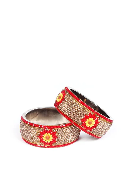 Ethnic Traditional Indian Bangle Wear Wrist — Stock Photo, Image