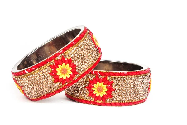 Ethnique Traditionnel Indien Bracelet Porter Dans Poignet — Photo