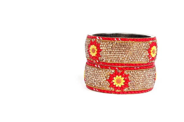 Ethnic Traditional Indian Bangle Wear Wrist — Stock Photo, Image