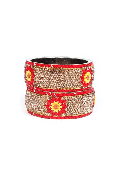 Ethnique Traditionnel Indien Bracelet Porter Dans Poignet — Photo