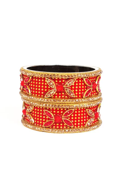 Etnico Tradizionale Indiano Bangle Indossare Polso — Foto Stock