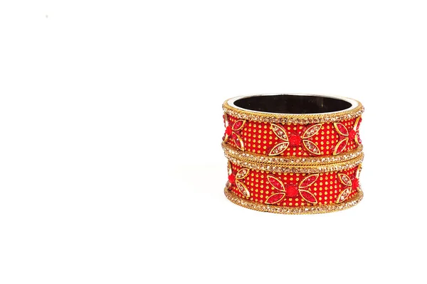 Etnico Tradizionale Indiano Bangle Indossare Polso — Foto Stock