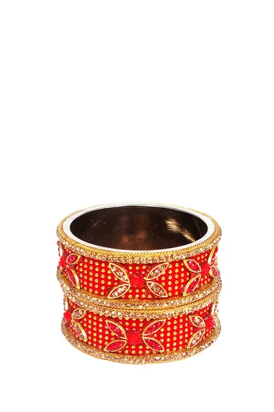 Etnico Tradizionale Indiano Bangle Indossare Polso — Foto Stock