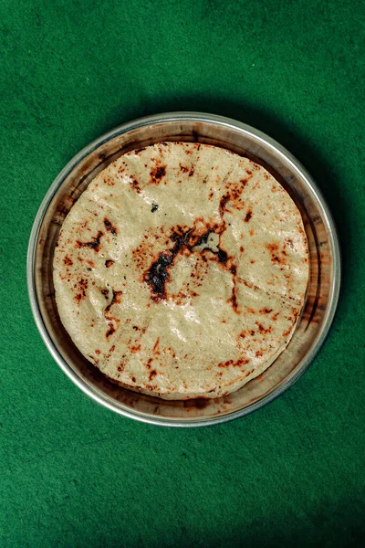 Vers Zelfgemaakt Indiaas Maïsbrood Makki Roti — Stockfoto