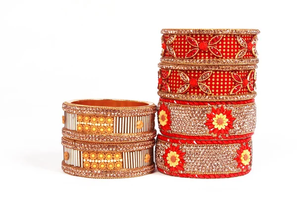 Etnische Traditionele Indiase Bangle Wear Pols — Stockfoto