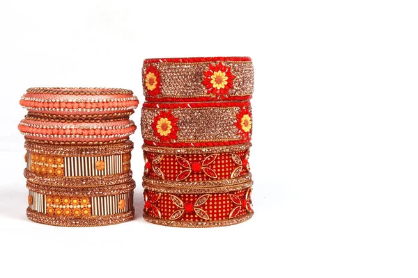 Ethnique Traditionnel Indien Bracelet Porter Dans Poignet — Photo