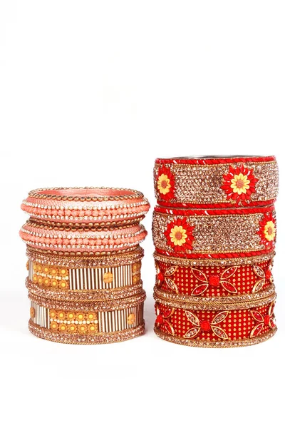 Etnische Traditionele Indiase Bangle Wear Pols — Stockfoto