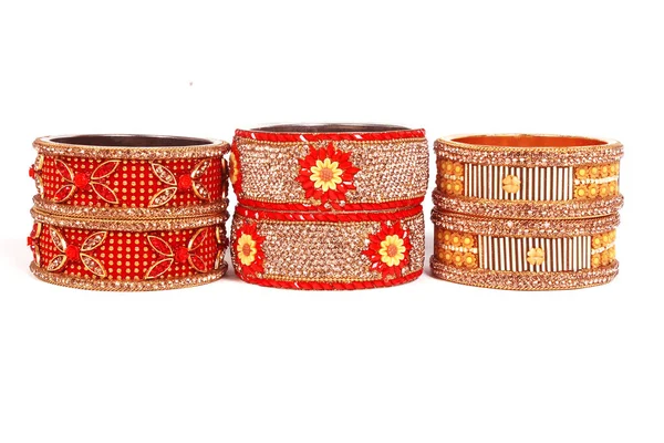 Etnische Traditionele Indiase Bangle Wear Pols — Stockfoto