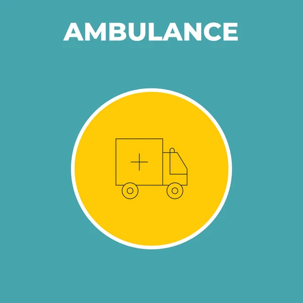 Very Useful Ambulance Medical Icon Designers Developers Covid Time Period — Stock Vector