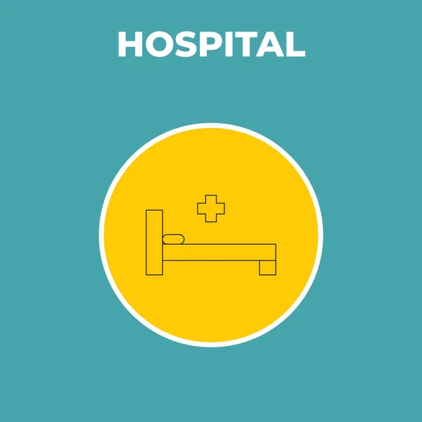 Zeer Nuttig Ziekenhuis Bed Medische Ikoon Voor Ontwerpers Ontwikkelaars Covid — Stockvector