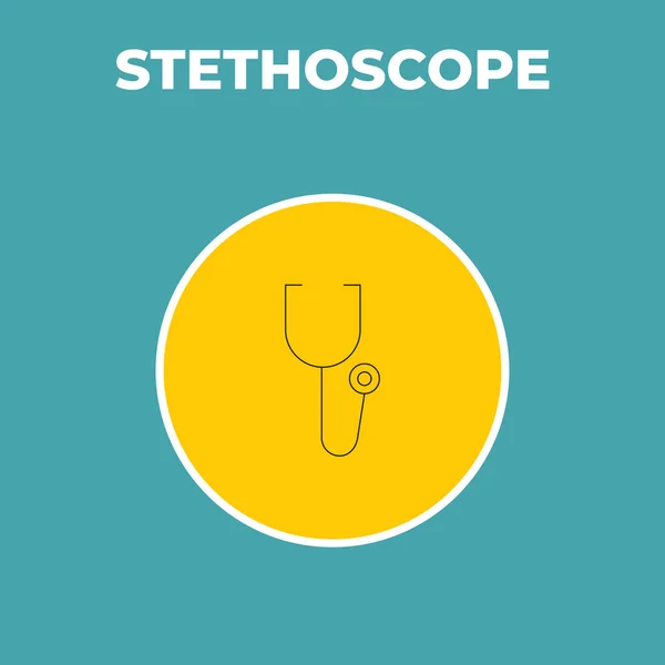 Zeer Nuttige Stethoscoop Medische Ikoon Voor Ontwerpers Ontwikkelaars Covid Tijdsperiode — Stockvector