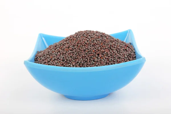 Black Mustard Seed in bowl — Stock Photo, Image