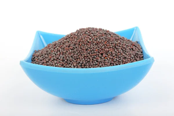 Black Mustard Seed in bowl — Stock Photo, Image