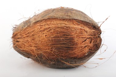 Hindistan cevizi beyaza izole edilmiş..