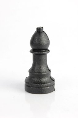 Beyaz arkaplanda izole edilmiş satranç taşları