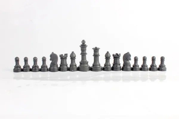 Pezzi di scacchi isolati su sfondo bianco — Foto Stock